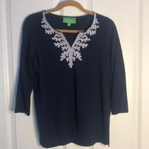 Papagallo tunic with embroidery